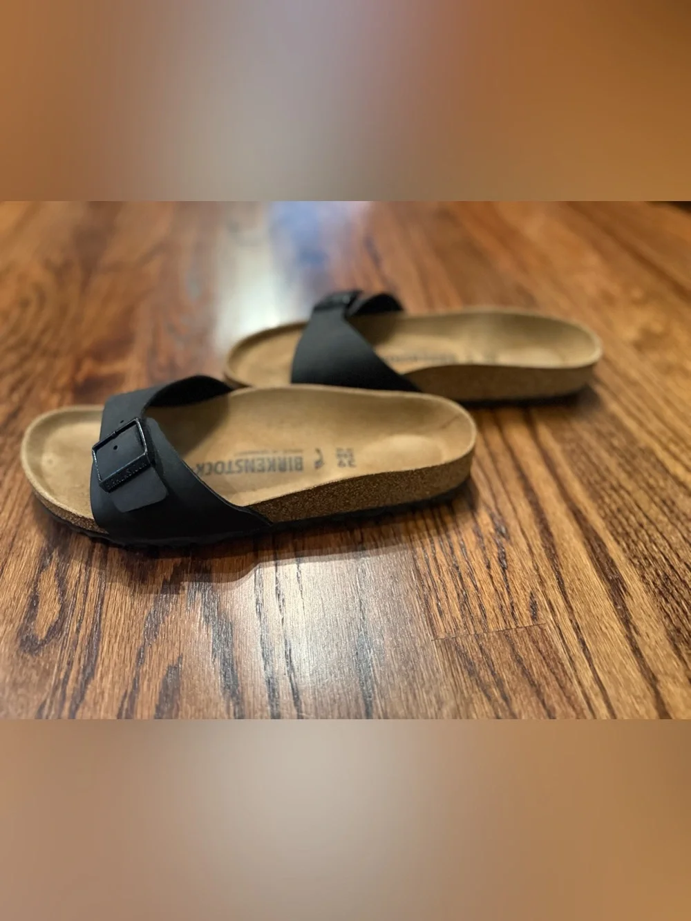 Birkenstock Men’s Black Madrid Single Strap Sandal Size 39